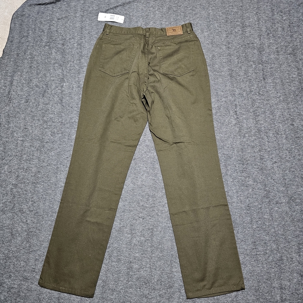 Lauren Ralph Lauren Olive Green High Waist Straight Leg Pants Size 10 NWT - Picture 2 of 9